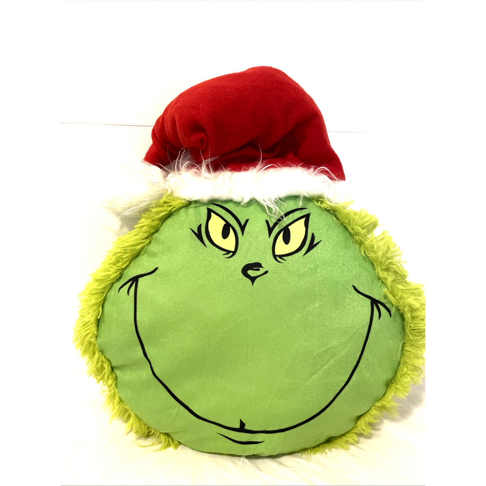 Grinch Christmas Tree Topper Ornament Decoration Large Stuffed Furry Grinch Head